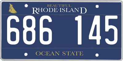 RI license plate 686145