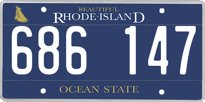 RI license plate 686147