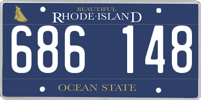 RI license plate 686148