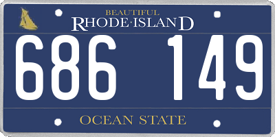 RI license plate 686149