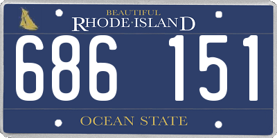 RI license plate 686151