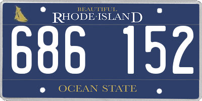 RI license plate 686152