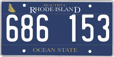 RI license plate 686153