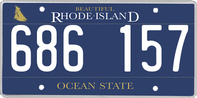RI license plate 686157