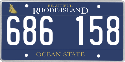RI license plate 686158