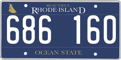 RI license plate 686160