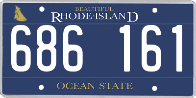RI license plate 686161