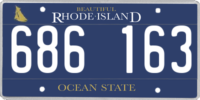 RI license plate 686163