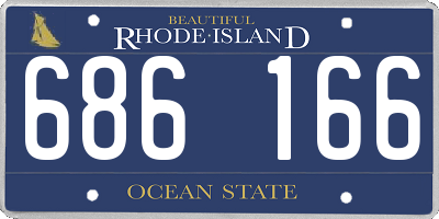 RI license plate 686166