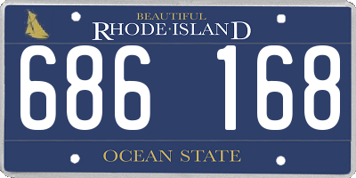 RI license plate 686168