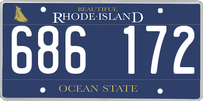 RI license plate 686172