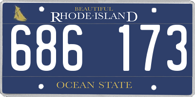 RI license plate 686173