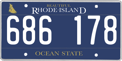 RI license plate 686178