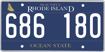RI license plate 686180