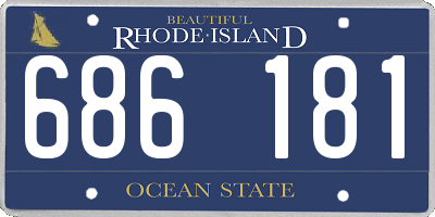 RI license plate 686181