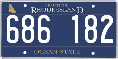 RI license plate 686182
