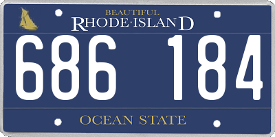 RI license plate 686184