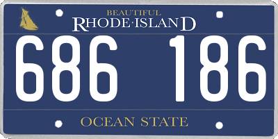 RI license plate 686186