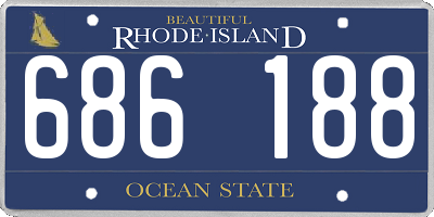 RI license plate 686188