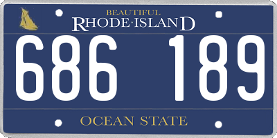 RI license plate 686189