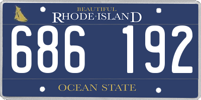RI license plate 686192
