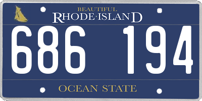 RI license plate 686194