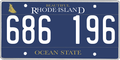 RI license plate 686196