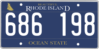 RI license plate 686198