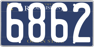 RI license plate 6862