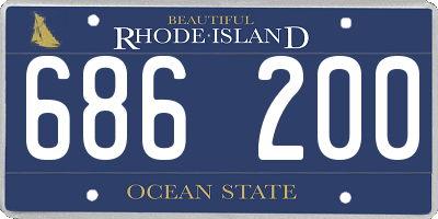 RI license plate 686200