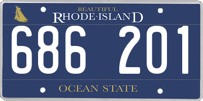 RI license plate 686201