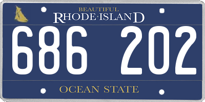 RI license plate 686202