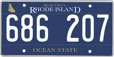 RI license plate 686207