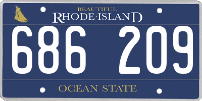 RI license plate 686209
