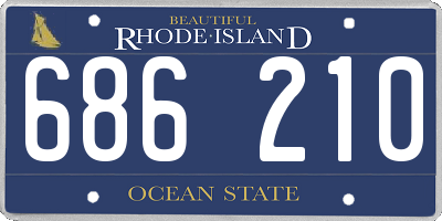 RI license plate 686210