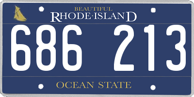 RI license plate 686213