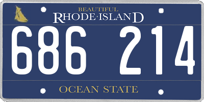 RI license plate 686214