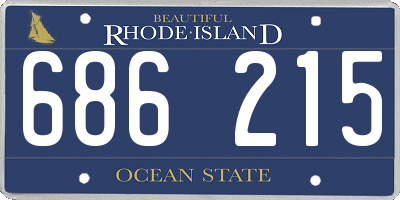 RI license plate 686215