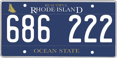 RI license plate 686222