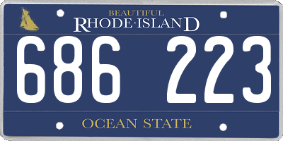 RI license plate 686223