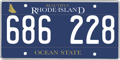 RI license plate 686228