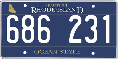 RI license plate 686231