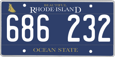 RI license plate 686232
