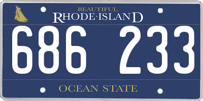 RI license plate 686233