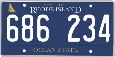RI license plate 686234
