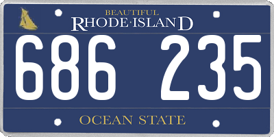 RI license plate 686235