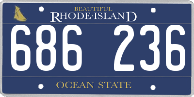 RI license plate 686236