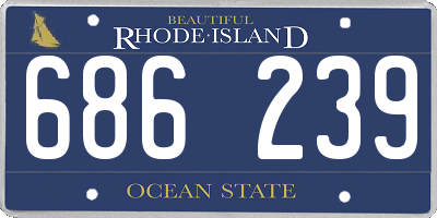 RI license plate 686239