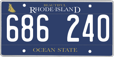 RI license plate 686240