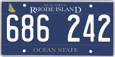 RI license plate 686242